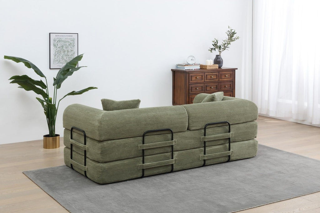 Foldable Sofa Bed, 77.9'' Folding Floor Couch, Compressed Convertable Sleeper Sofa, Memory Foam Couc
