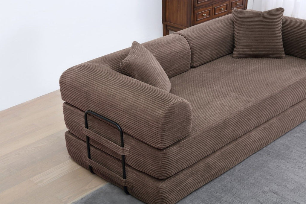 Foldable Sofa Bed, 77.9'' Folding Floor Couch, Compressed Convertable Sleeper Sofa, Memory Foam Couc