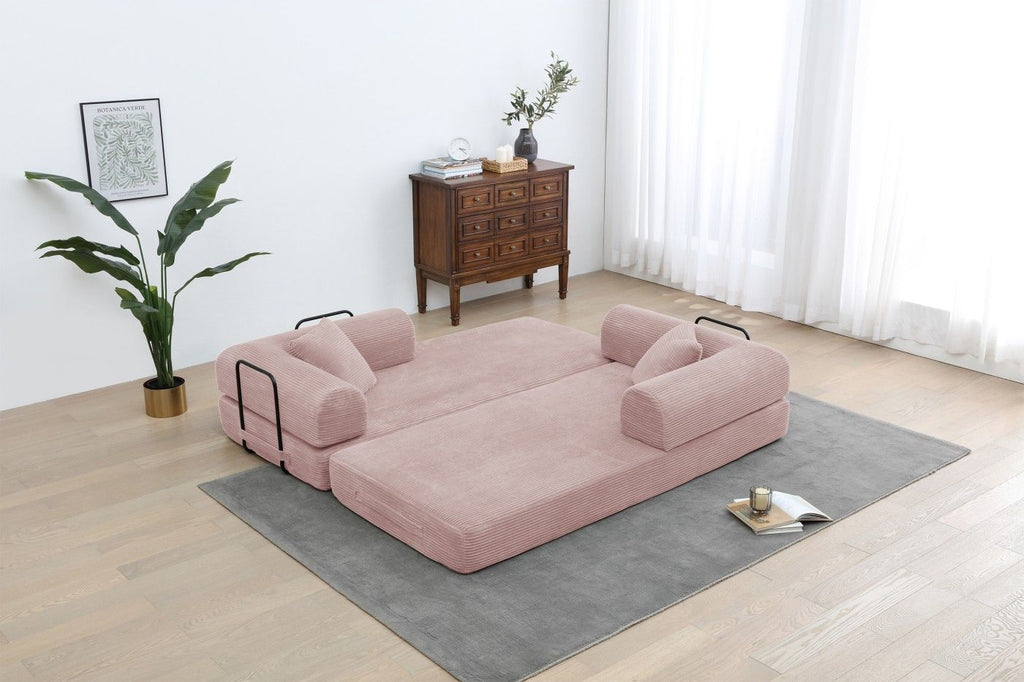 Foldable Sofa Bed, 77.9'' Folding Floor Couch, Compressed Convertable Sleeper Sofa, Memory Foam Couc