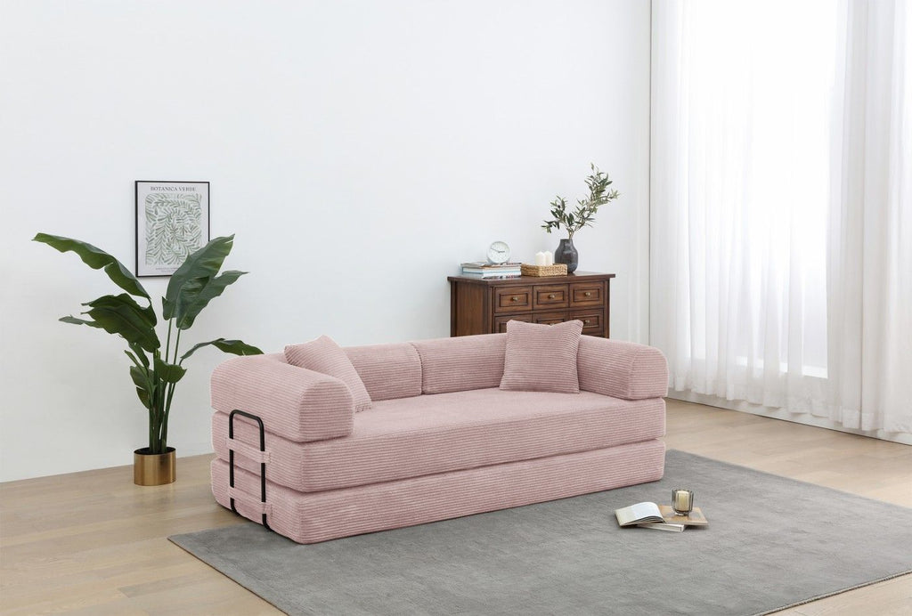 Foldable Sofa Bed, 77.9'' Folding Floor Couch, Compressed Convertable Sleeper Sofa, Memory Foam Couc
