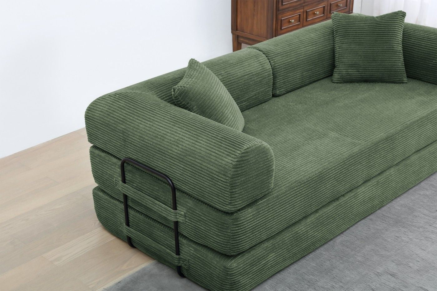 Foldable Sofa Bed, 77.9'' Folding Floor Couch, Compressed Convertable Sleeper Sofa, Memory Foam Couc