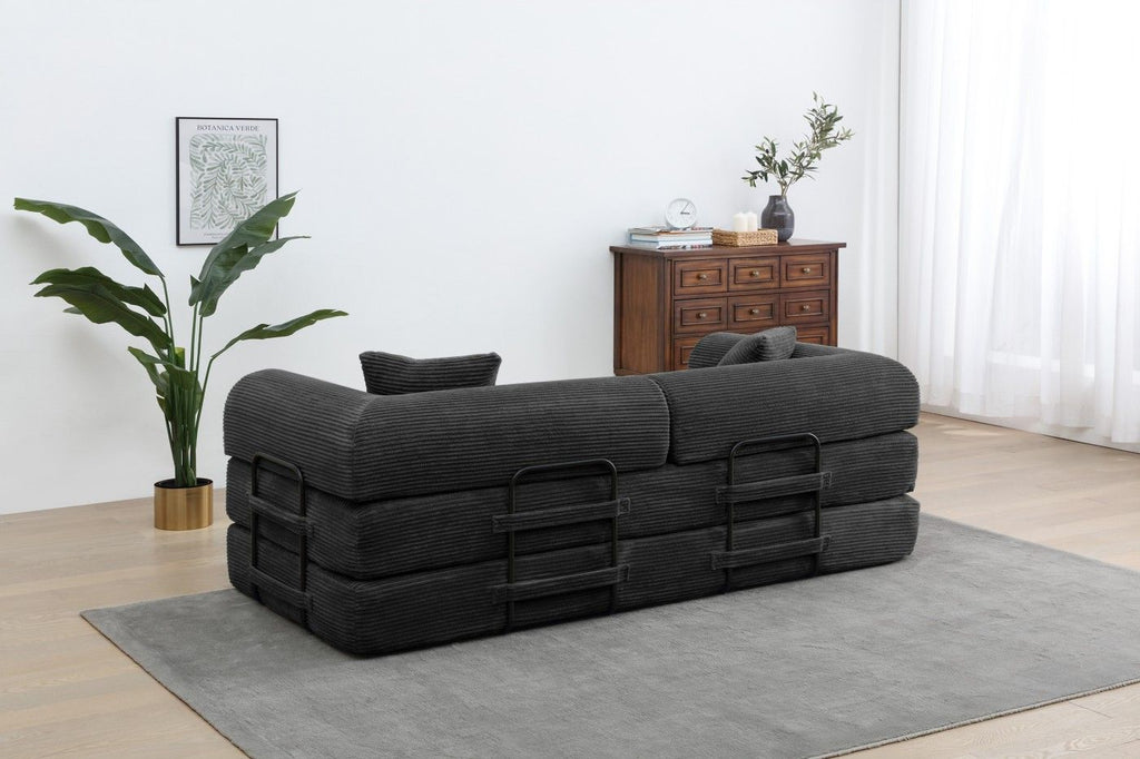 Foldable Sofa Bed, 77.9'' Folding Floor Couch, Compressed Convertable Sleeper Sofa, Memory Foam Couc