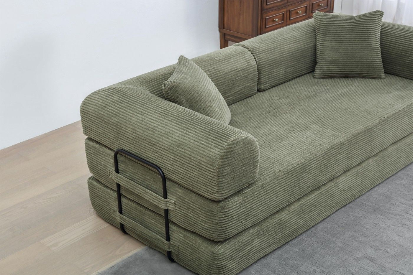 Foldable Sofa Bed, 77.9'' Folding Floor Couch, Compressed Convertable Sleeper Sofa, Memory Foam Couc