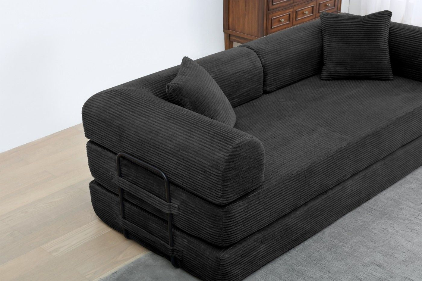Foldable Sofa Bed, 77.9'' Folding Floor Couch, Compressed Convertable Sleeper Sofa, Memory Foam Couc
