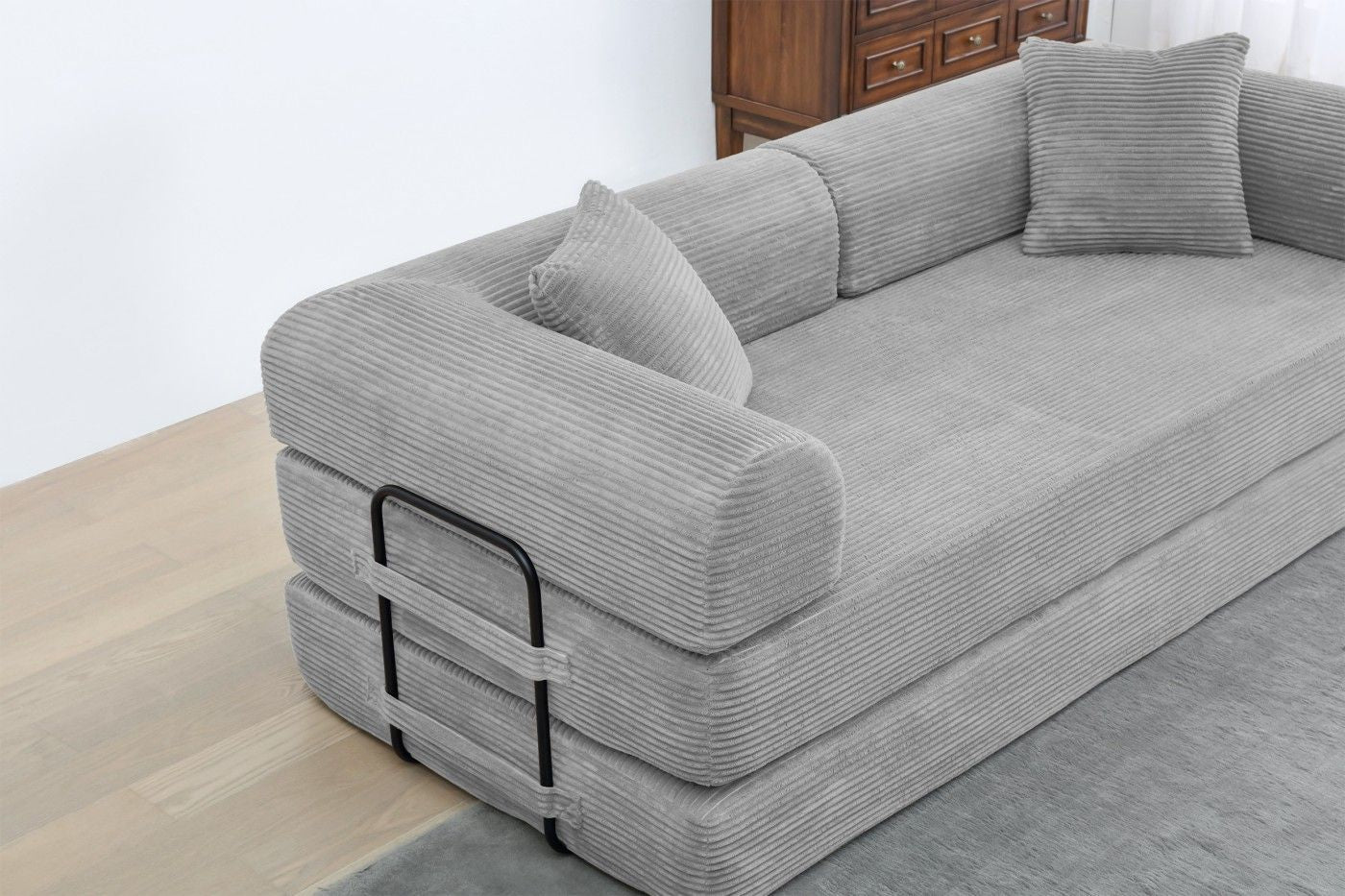 Foldable Sofa Bed, 77.9'' Folding Floor Couch, Compressed Convertable Sleeper Sofa, Memory Foam Couc