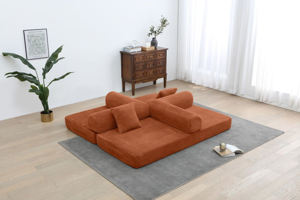 Foldable Sofa Bed, 77.9'' Folding Floor Couch, Compressed Convertable Sleeper Sofa, Memory Foam Couc