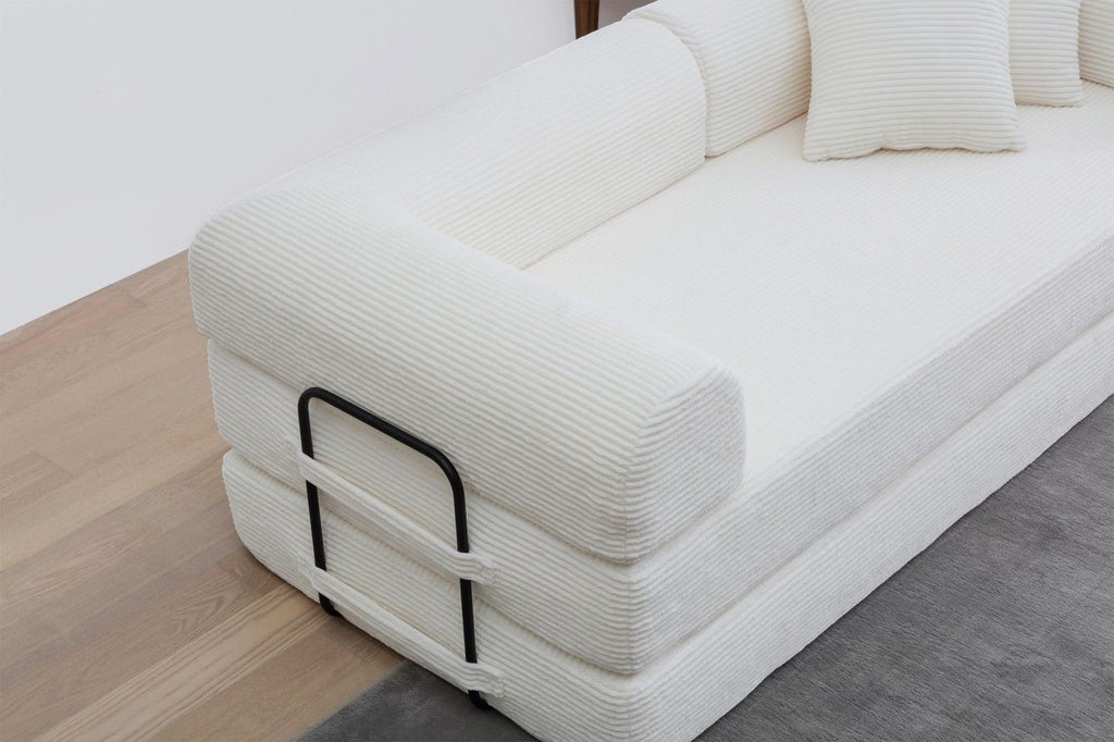 Foldable Sofa Bed, 77.9'' Folding Floor Couch, Compressed Convertable Sleeper Sofa, Memory Foam Couc