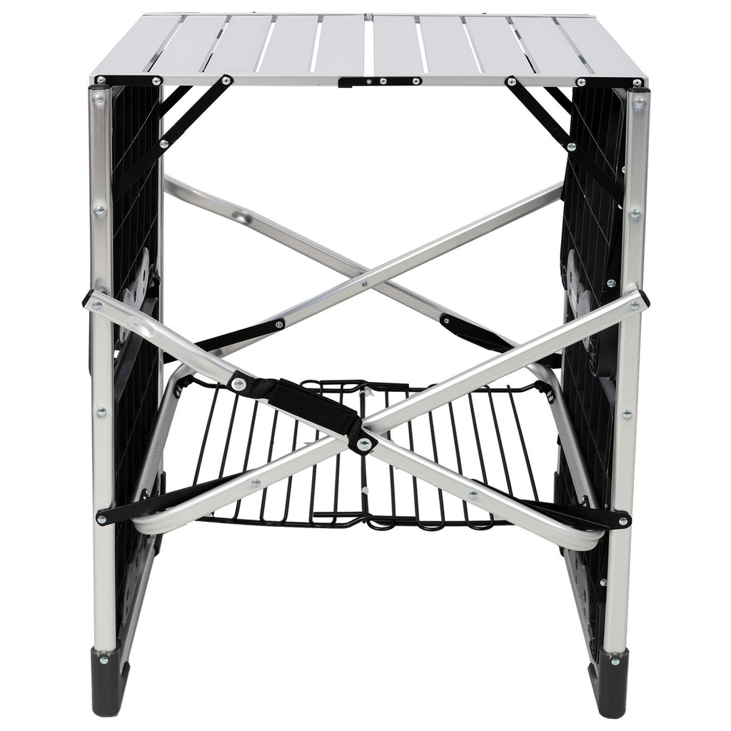 Foldaway Outdoor Cooking Table with Lantern Pole