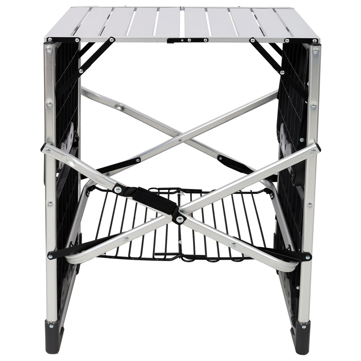 Foldaway Outdoor Cooking Table with Lantern Pole