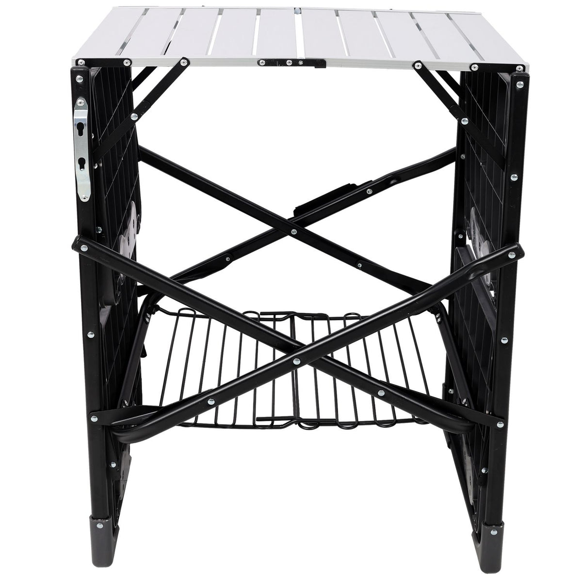 Foldaway Outdoor Cooking Table with Lantern Pole