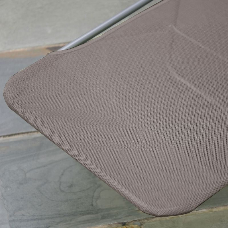 Folding Chaise Lounge Chair with 5-Position Reclining Back - Brown