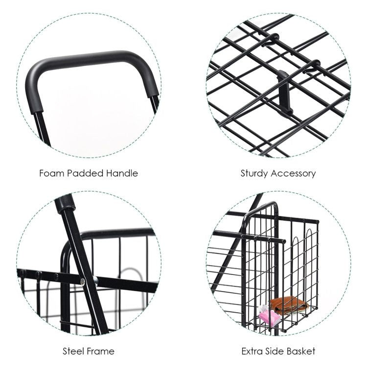 Effortlessly Organize Your Pantry with This Double Basket Storage Cart