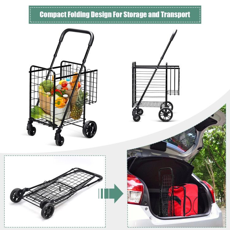 Effortlessly Organize Your Pantry with This Double Basket Storage Cart