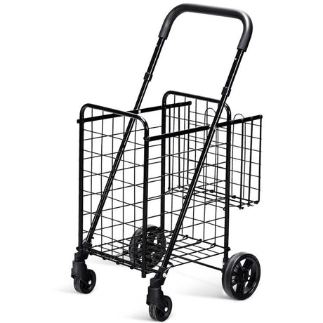 Effortlessly Organize Your Pantry with This Double Basket Storage Cart