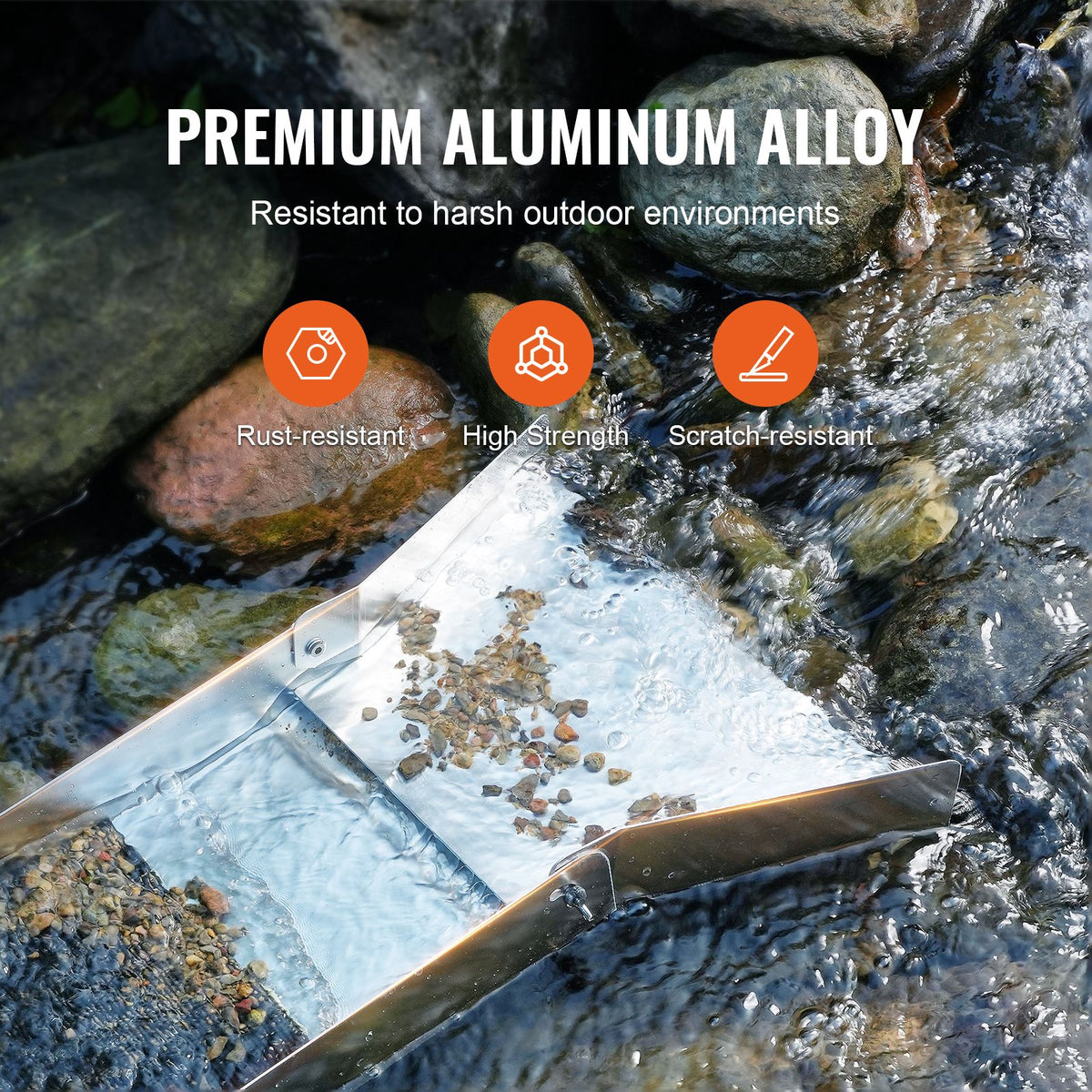 Folding Sluice Box Prospecting Kit with Field Accessories