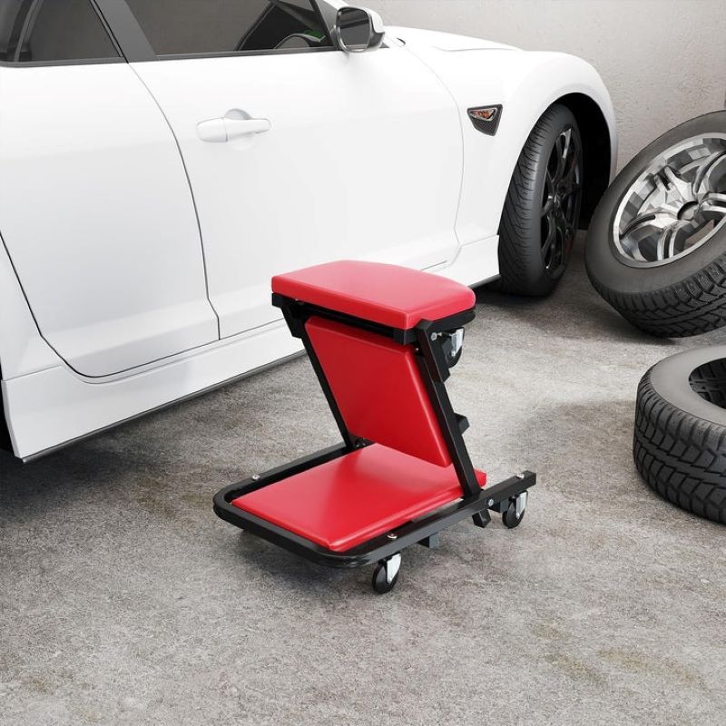 Folding Z Creeper and Garage Seat