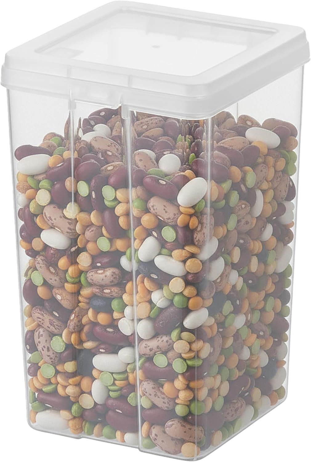 Clear Stackable Pantry Containers with Flip-Top Lids