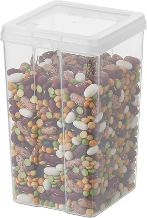 Clear Stackable Pantry Containers with Flip-Top Lids