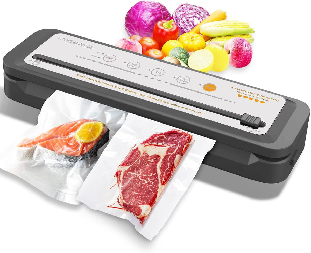 Compact Food Vacuum Sealer with Built-In Cutter