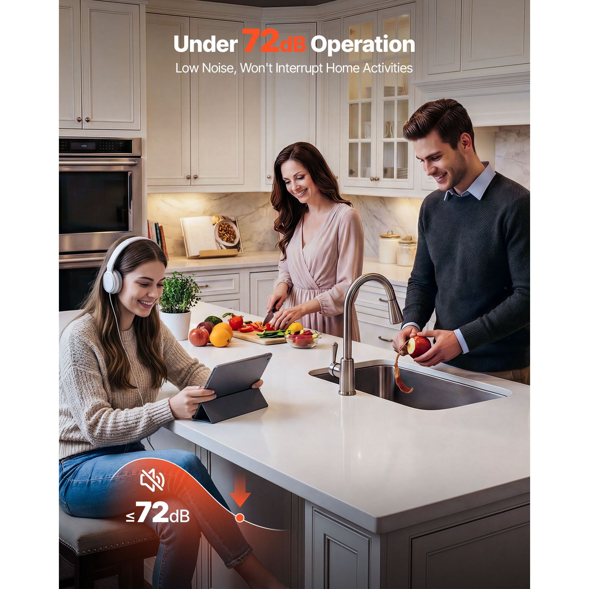 Continuous-Feed Kitchen Food Waste Disposer