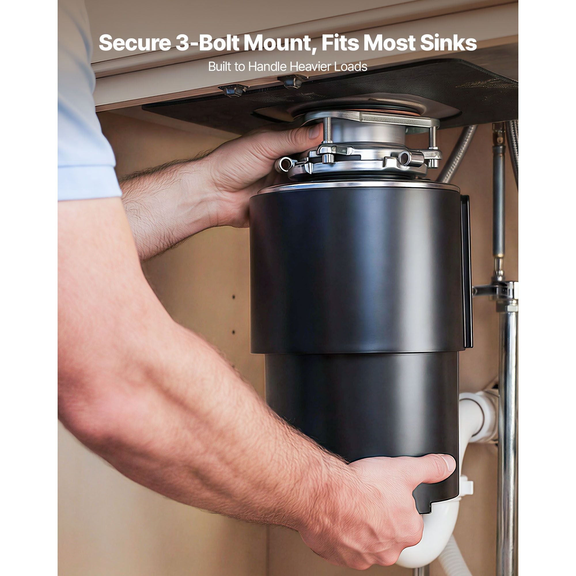 Continuous-Feed Kitchen Food Waste Disposer