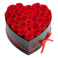 Preserved Red Roses in a Heart-Shaped Gift Box