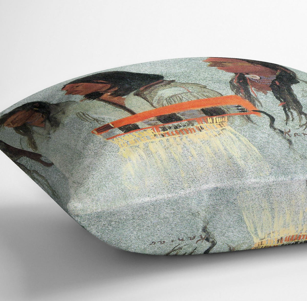 Four Indians by Bierstadt Decorative Cushion
