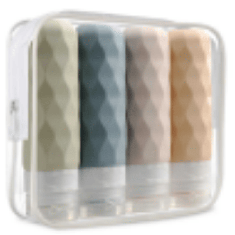 Four-Piece Leak-Resistant Travel Bottle Set