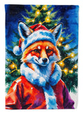 Festive Fox Christmas Garden Flag with Double-Sided Design