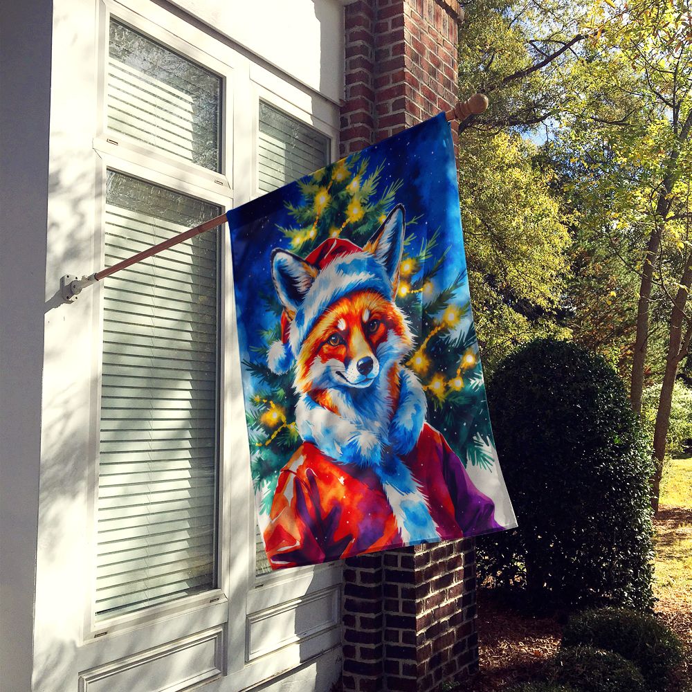 Fox Christmas House Flag – Large Double-Sided Outdoor Decorative Banner