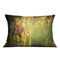 Fox on the summer forest Cushion