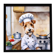 The Chef Framed Metal Print – Modern Wall Art for Home or Office
