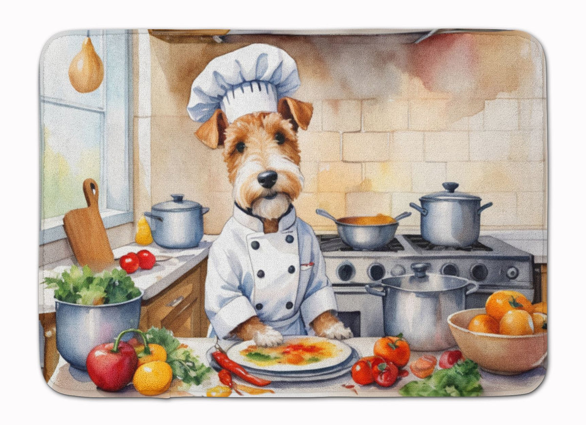 Fox Terrier Chef Kitchen and Bath Mat