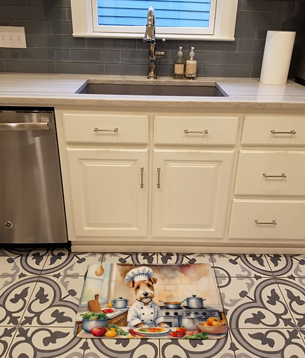 Fox Terrier Chef Kitchen and Bath Mat