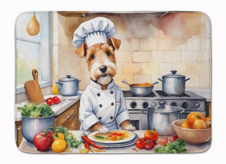 Fox Terrier Chef Kitchen and Bath Mat