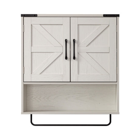Over-the-Toilet Cabinet with Motion-Sensor LED Light and Towel Bar