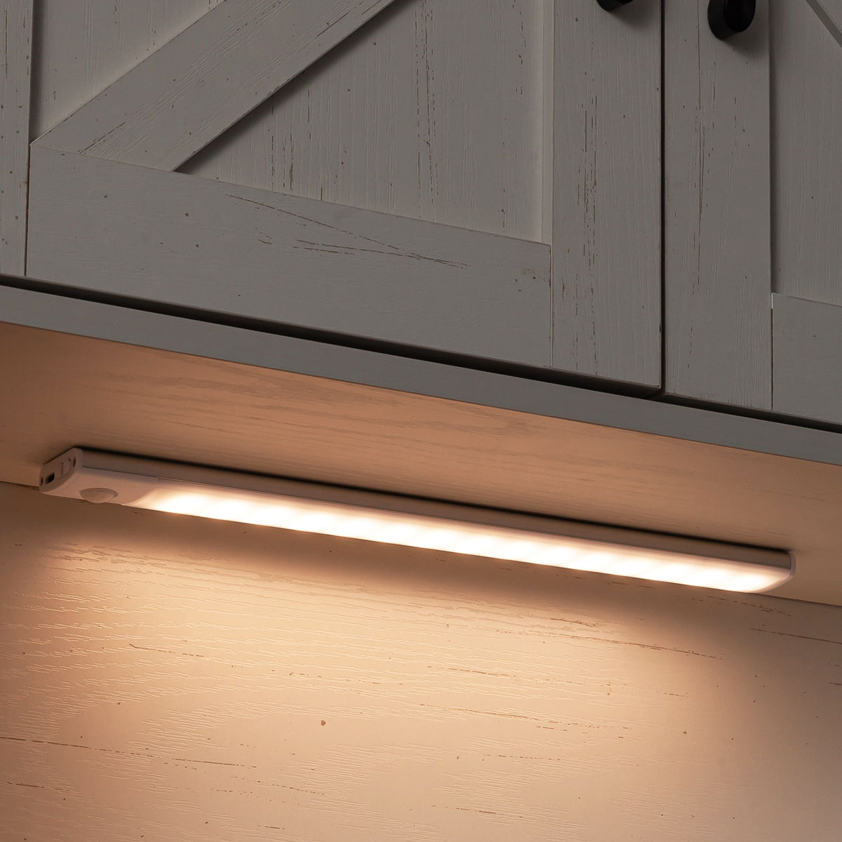 Over-the-Toilet Cabinet with Motion-Sensor LED Light and Towel Bar