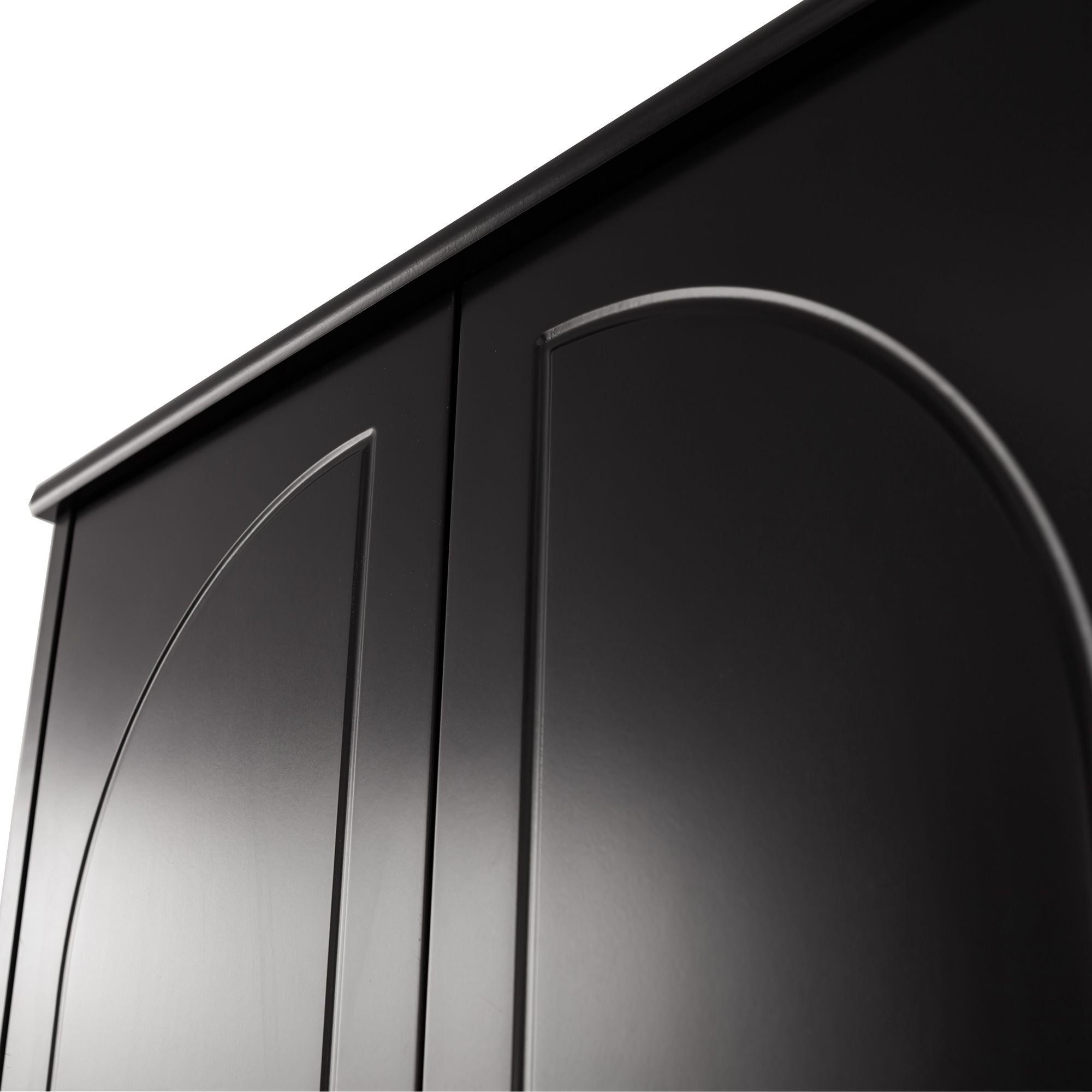 FRALIMK Over-the-Toilet Cabinet with Arched Doors, Soft-Close Hinges, and Towel Bar