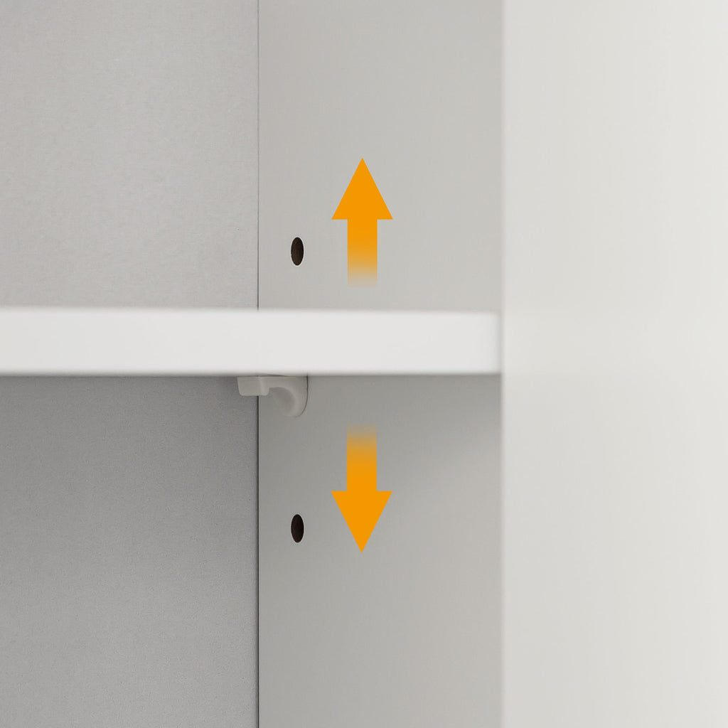 FRALIMK Over-the-Toilet Cabinet with Arched Doors, Soft-Close Hinges, and Towel Bar
