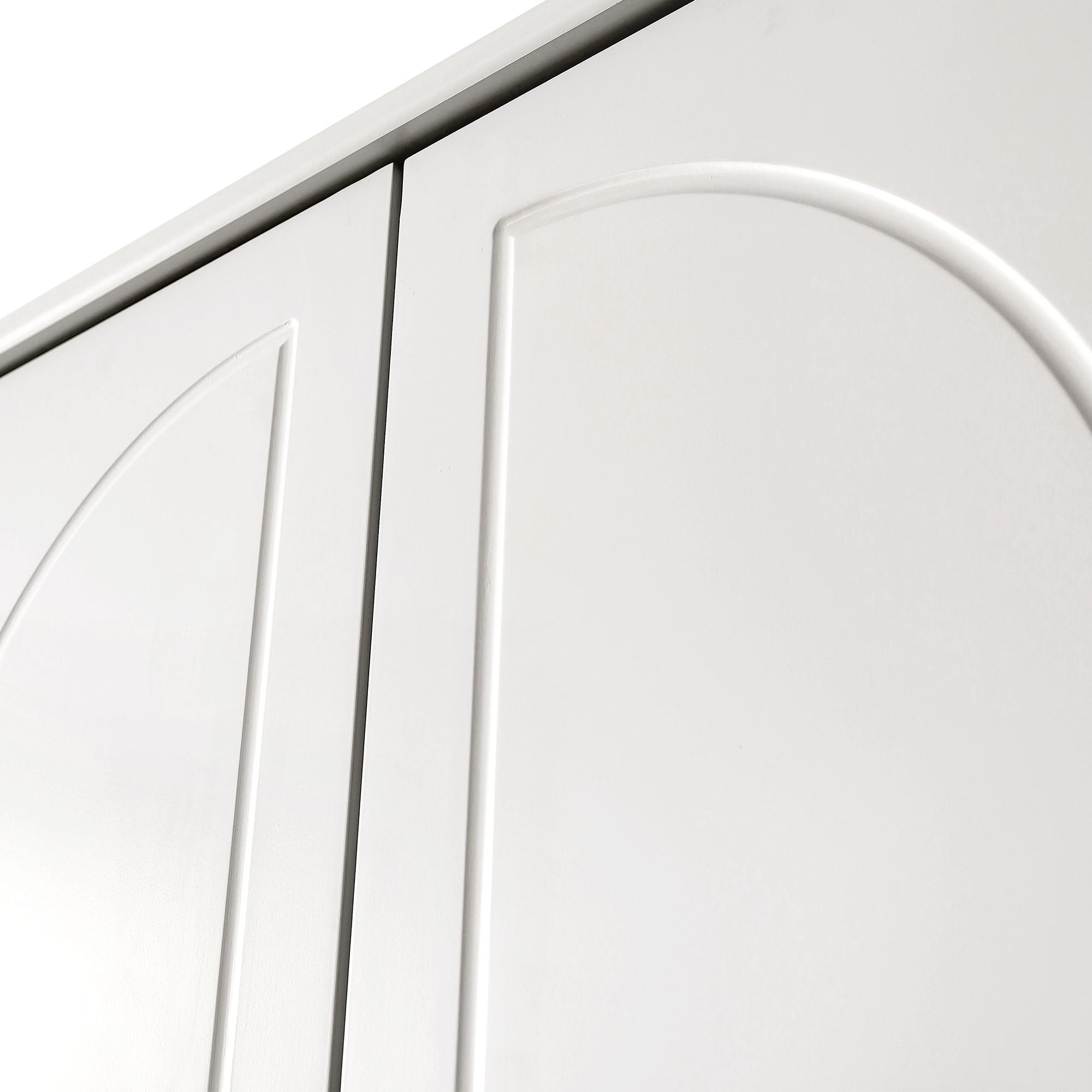 FRALIMK Over-the-Toilet Cabinet with Arched Doors, Soft-Close Hinges, and Towel Bar