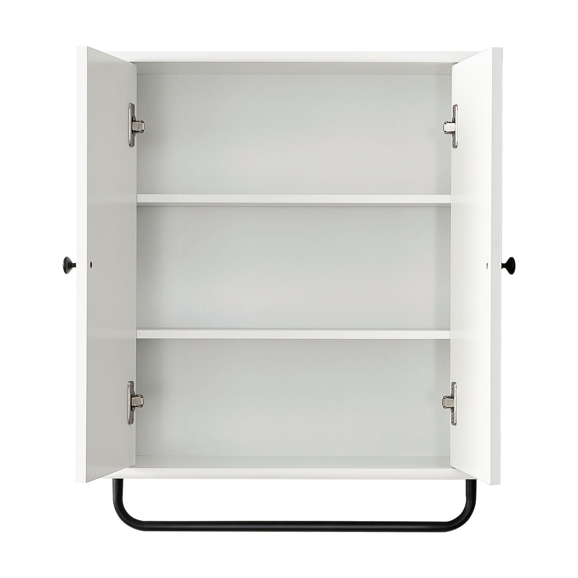 FRALIMK Over-the-Toilet Cabinet with Arched Doors, Soft-Close Hinges, and Towel Bar