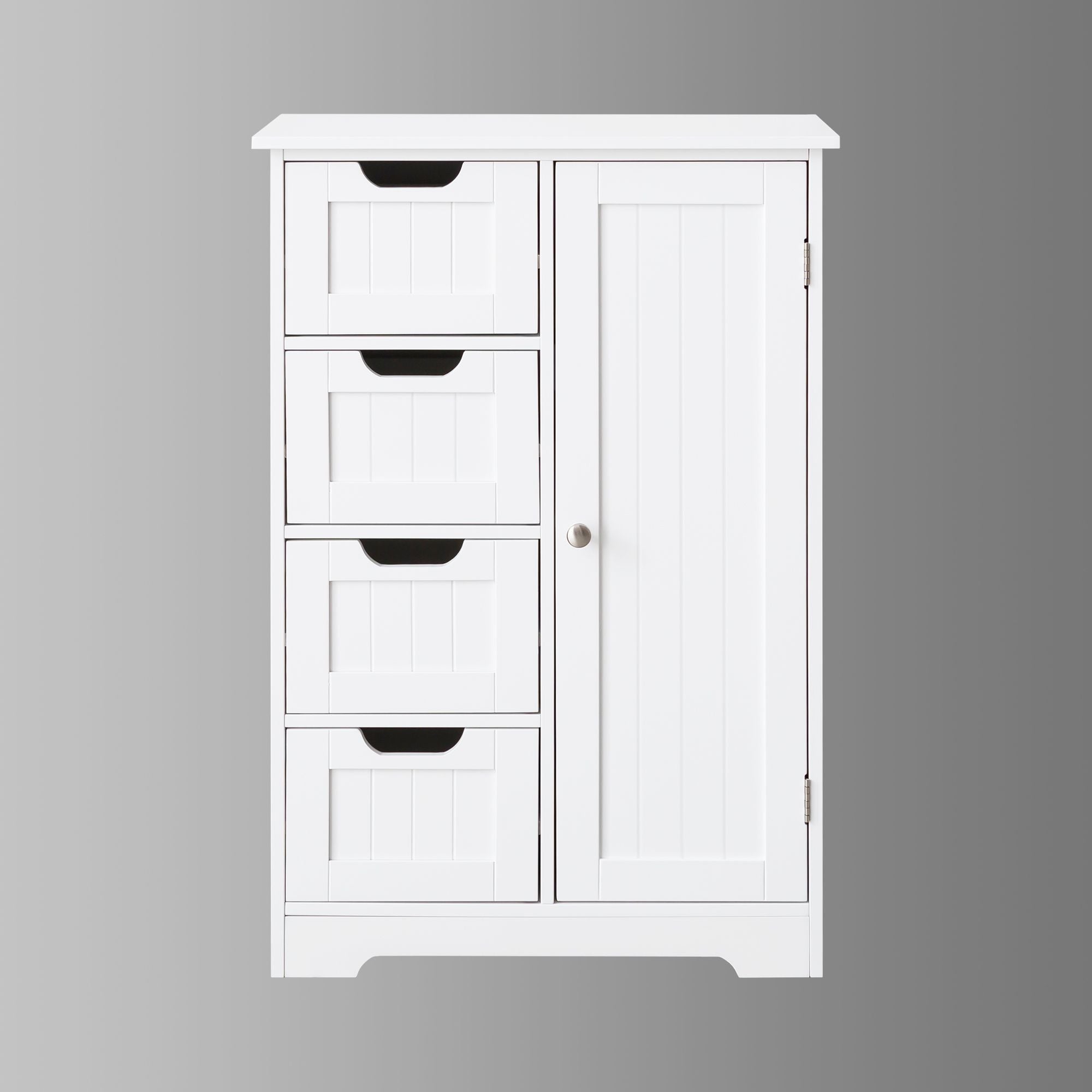 FRALIMK Small Bathroom Storage Cabinet with Four Drawers and Adjustable Shelves