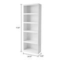 Framed 5-Shelf Bookcase with Adjustable Shelves