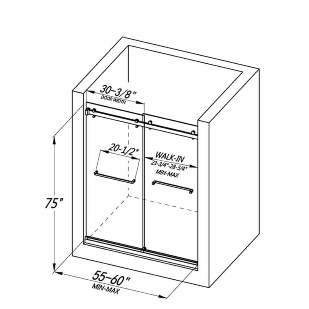 Frameless Double-Sliding Shower Door
