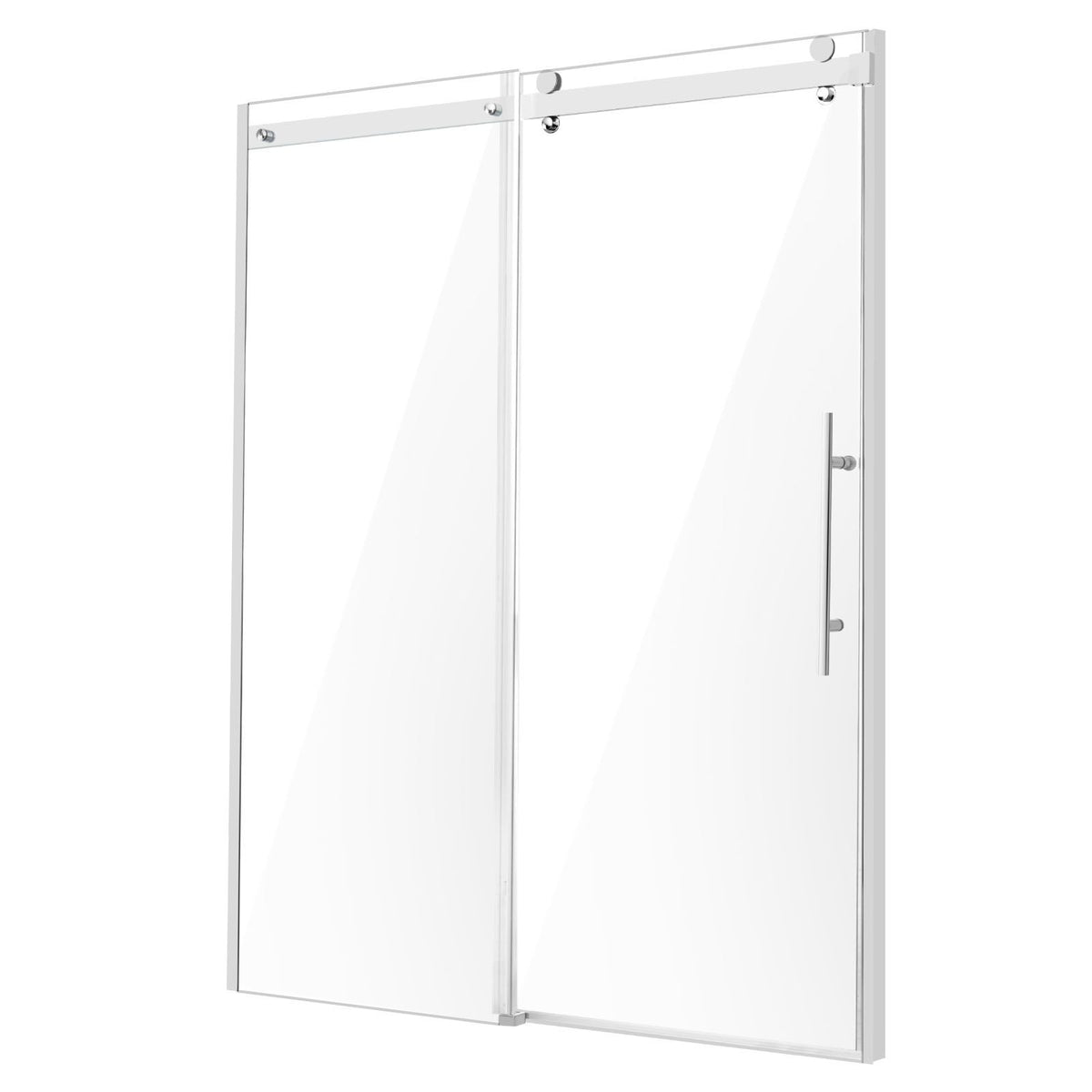 Frameless Sliding Shower Door with Thickened Tempered Glass & Nano Coating