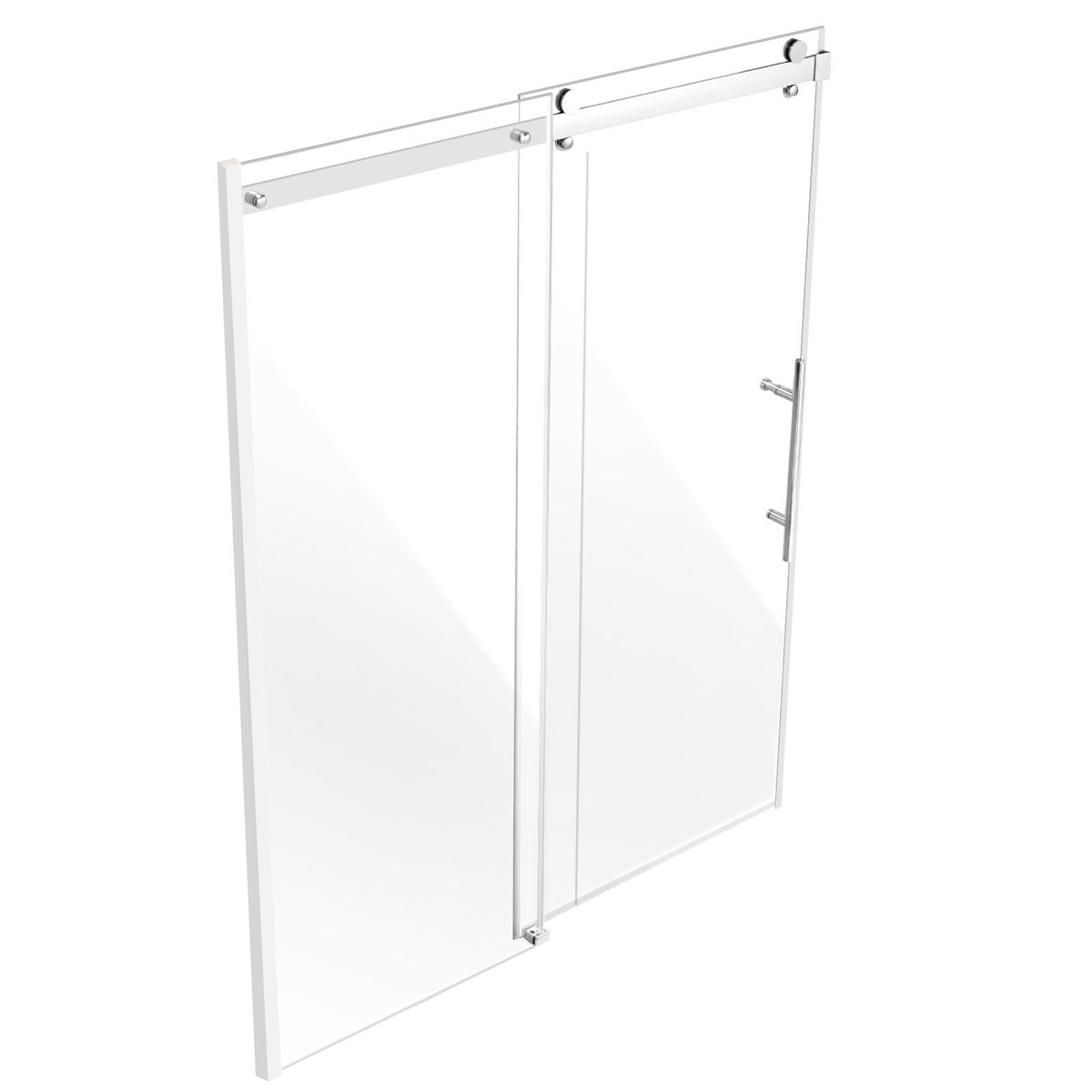 Frameless Sliding Shower Door with Thickened Tempered Glass & Nano Coating