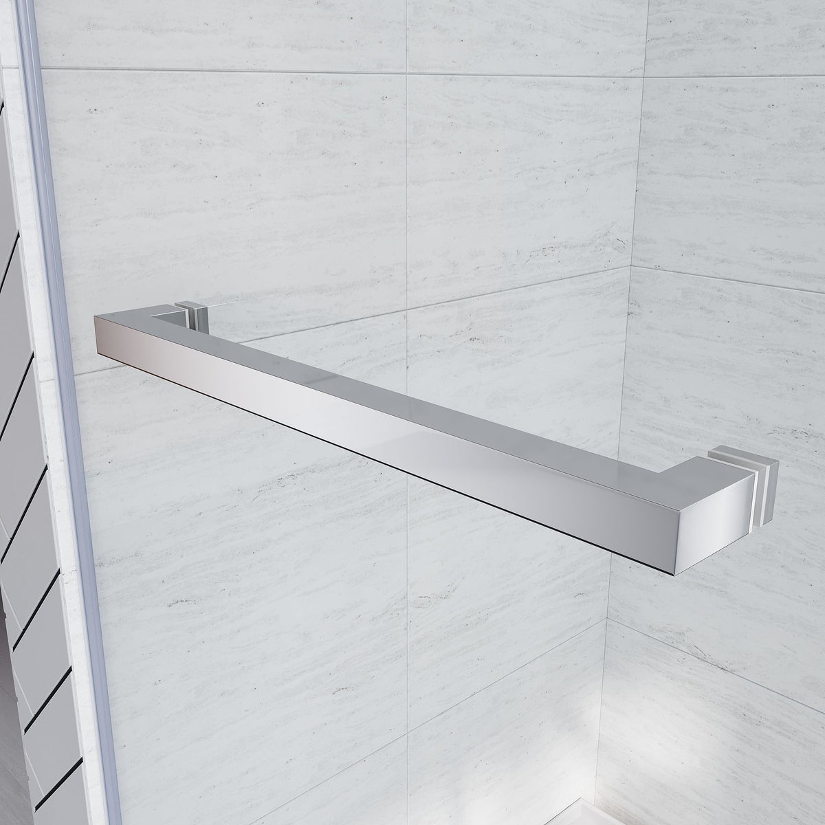 Premium Frameless Sliding Shower Door, 56-. Width, Brushed Nickel