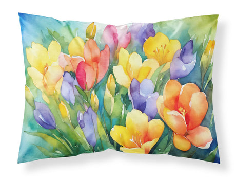 Freesias in Watercolor Decorative Standard Pillowcase