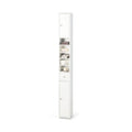 Slim Freestanding Bathroom Cabinet with Adjustable Shelves and Drawer - White