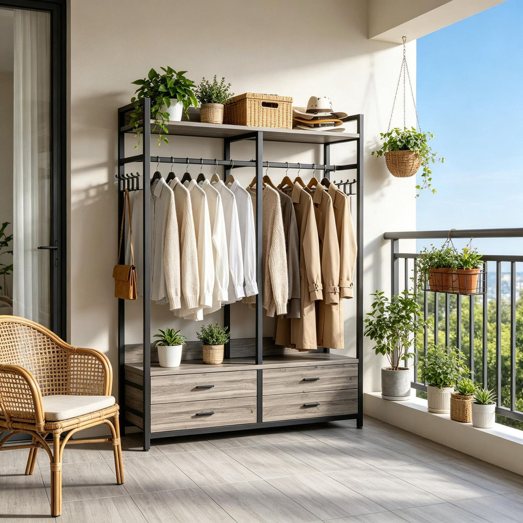 Rustic Freestanding Closet Organizer